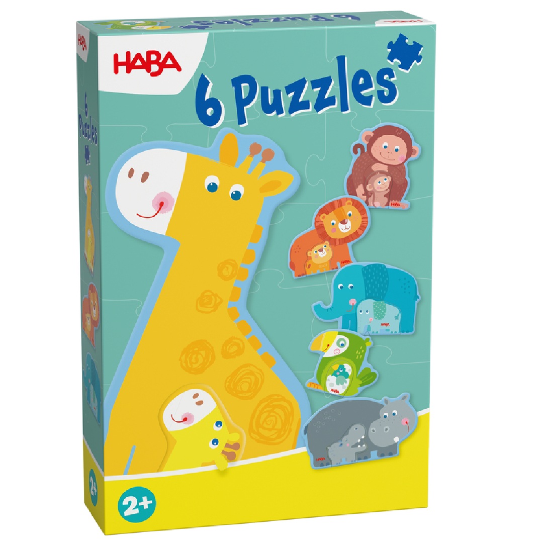 6 primeros puzzle familia de animales